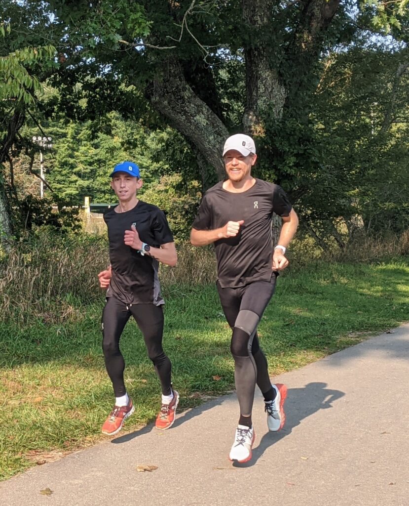 Josh and Tyler training for the Philadelphia Distance Run.