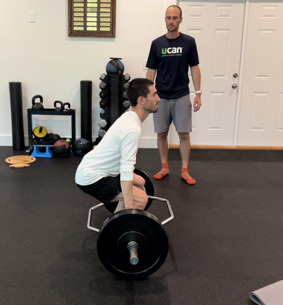 Creatine for runners requires the implementation of strength training like this trap bar deadlift.