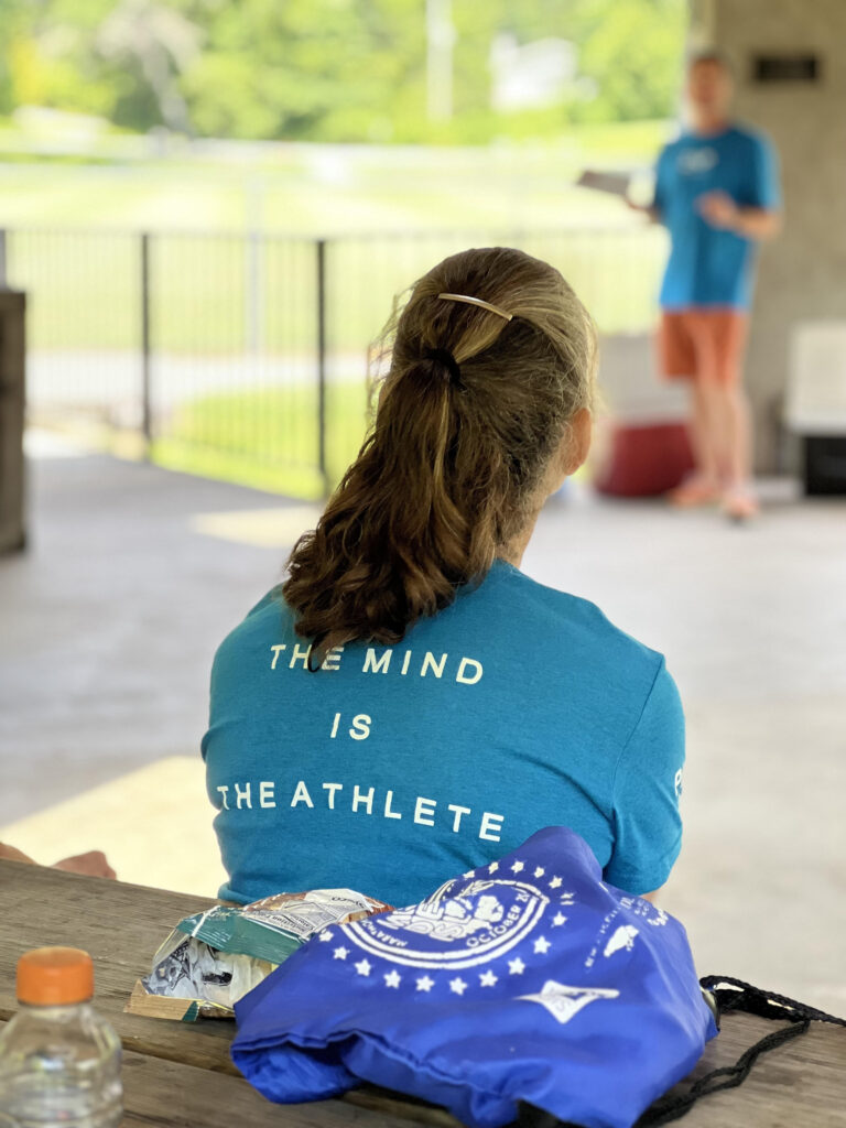 The mind is the athlete highlights the importance of the mental side of running.