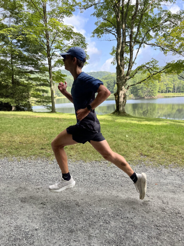 Dan doing a hill repeat focusing on proper running form.